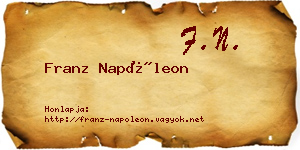 Franz Napóleon névjegykártya
